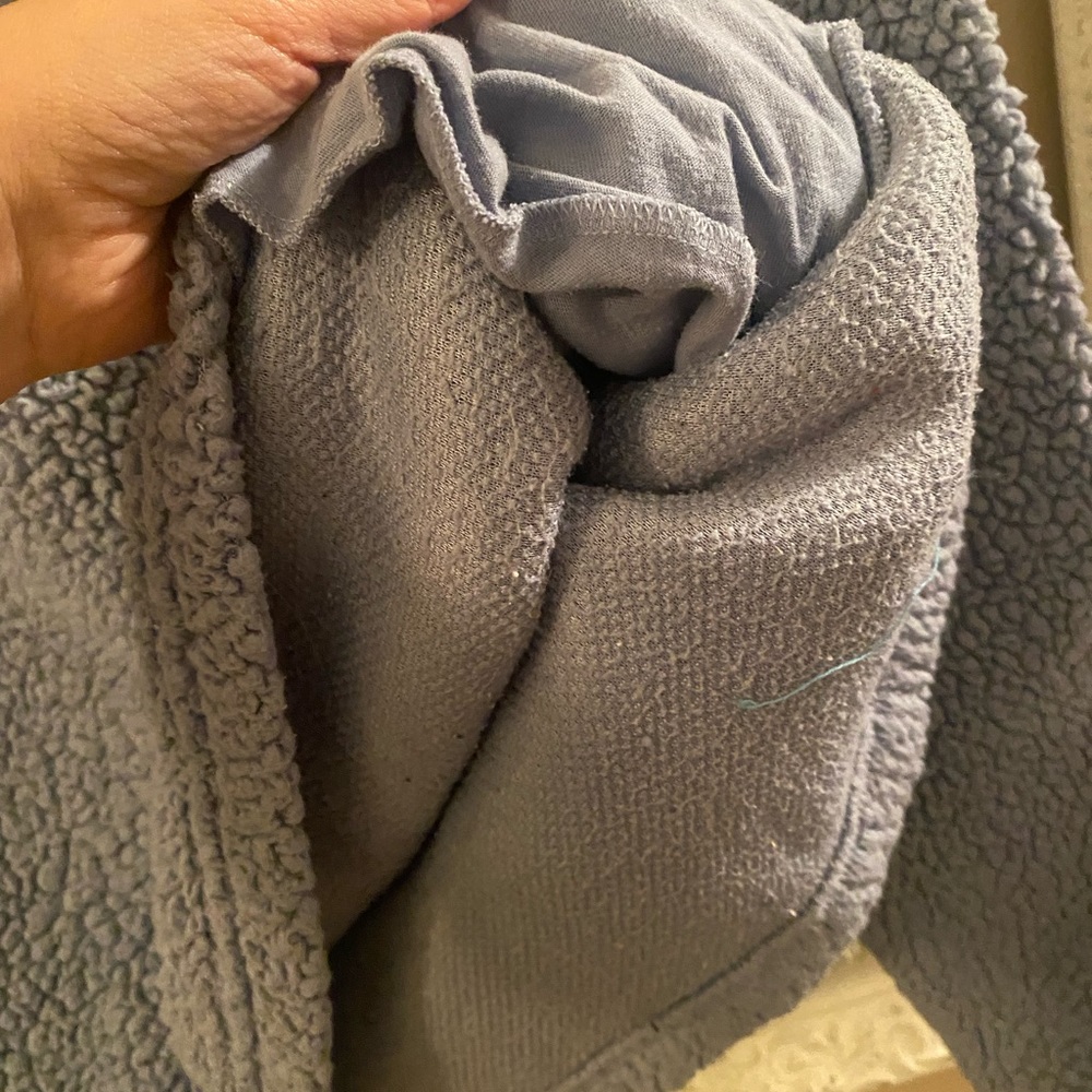 LIGHT BLUE “PINK” by VS SHERPA SWEATSHIRT W/POCKETS - Picture 5 of 6